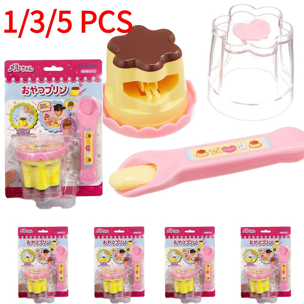 Japanese For Lifestyle - 1/3/5 個プディングセット食品給餌おもちゃシミュレーションロールプレイイチゴプディングおもちゃ早期教育日本のままごとのおもちゃ