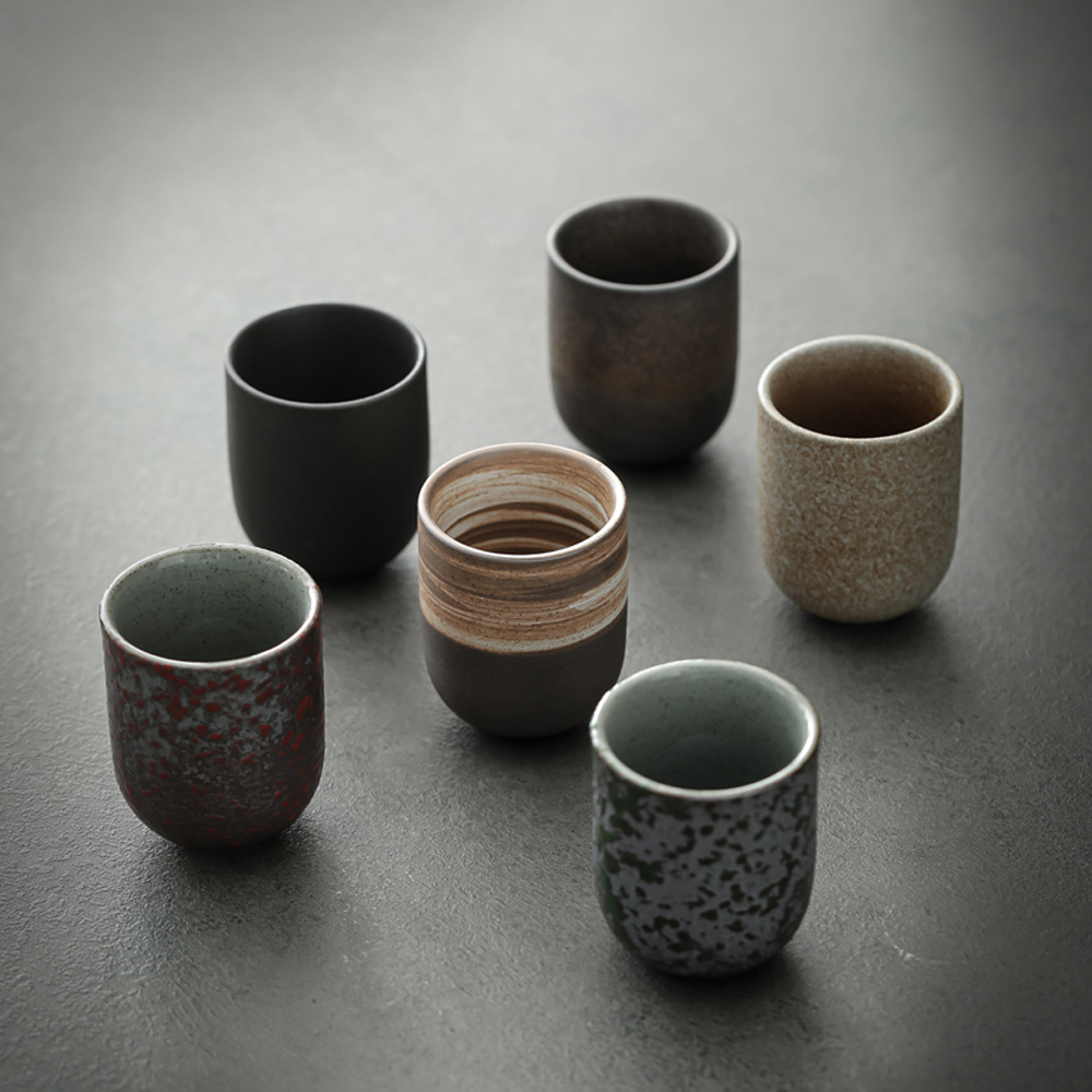 Japanese For Lifestyle - 新しいヴィンテージセラミックカップ日本製石器磁器 130 ミリリットル茶マグ健康生活カンフー茶酒コーヒーカップドリンクウェア