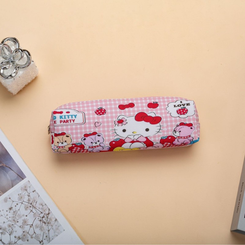 Japanese Lifestyle Goods - ハローキティ クロミ 和風かわいいPUペンケース 大容量学生文具バッグ 収納ポーチ ペンケース