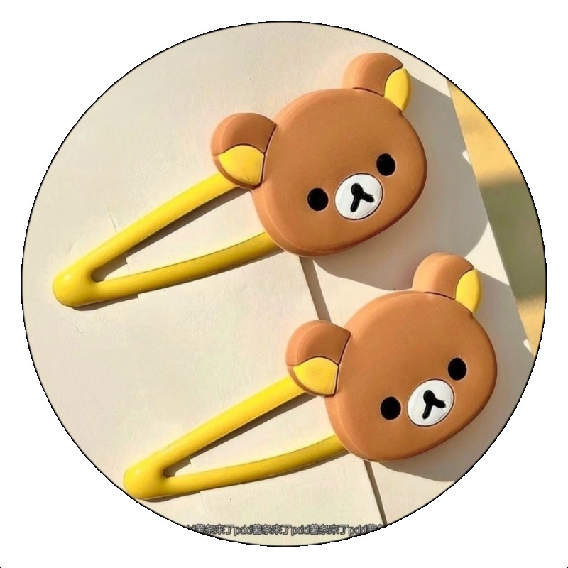 Japanese Lifestyle Goods - かわいいリラックマ漫画ヘアクリップ日本韓国スタイル人形前髪ヘアピン甘い女子学生ファッションヘアアクセサリー