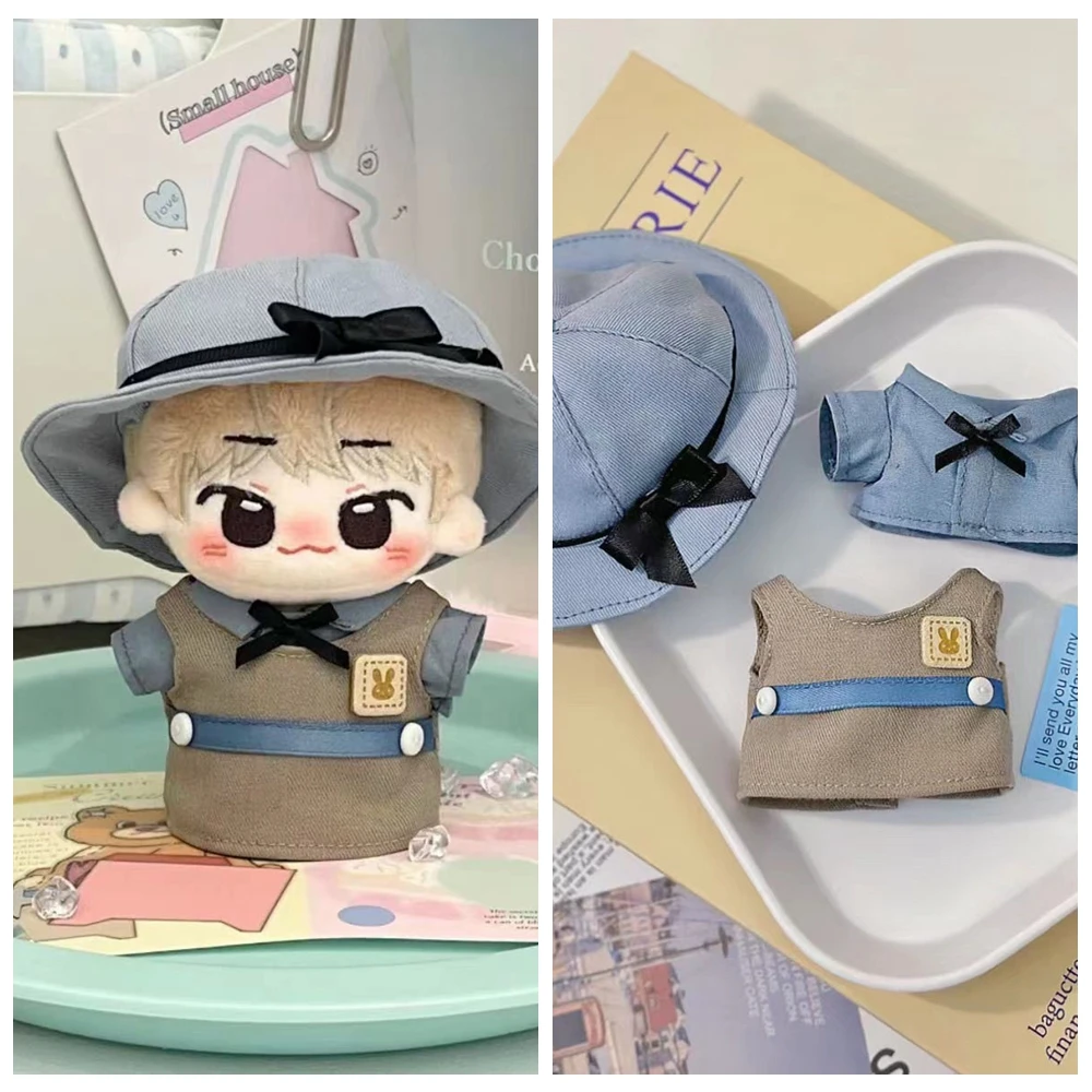 Japanese Lifestyle Shoes - 青い日本のシャツのセット,綿のぬいぐるみ,クールなベスト,ドレスと帽子,人形の服,アクセサリー,10cm