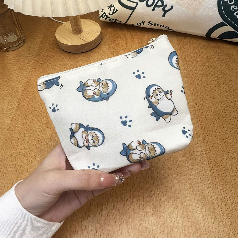 和風モフサンドサメ猫メイクアップバッグ漫画キャンバス収納バッ - Japanese Lifestyle Goods のレビューと価格